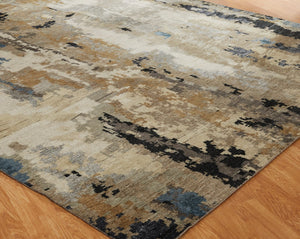 Harlow Tans/Blues Contemporary Rug